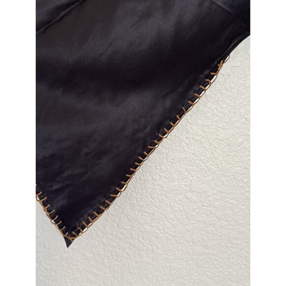 Vintage Retro Silk Beaded V-Neck Top Tunic Boho Witchy Fairy Goth Festival - Picture 9 of 12